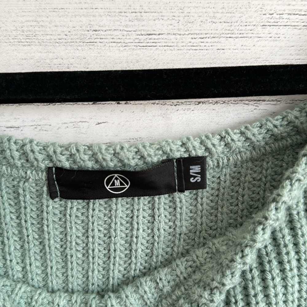 M Green Ribbed PullOver Sweater | SIZE S/M - Picture 6 of 7